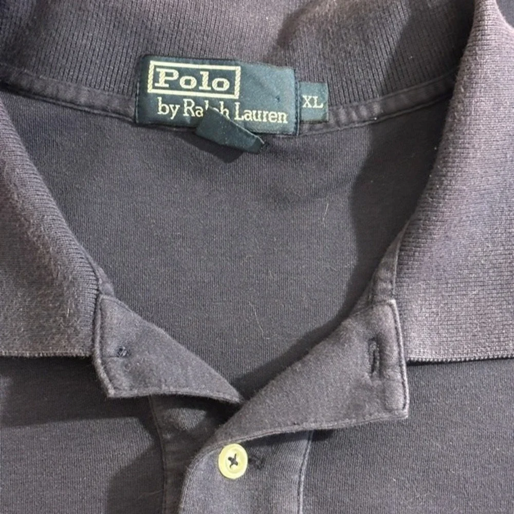 Mens XL Polo Ralph Lauren Polo Shirt Navy Blue Pony Logo Short Sleeve Collared